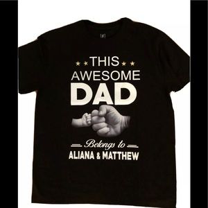 Happy father day T-shirt (names are personalized)